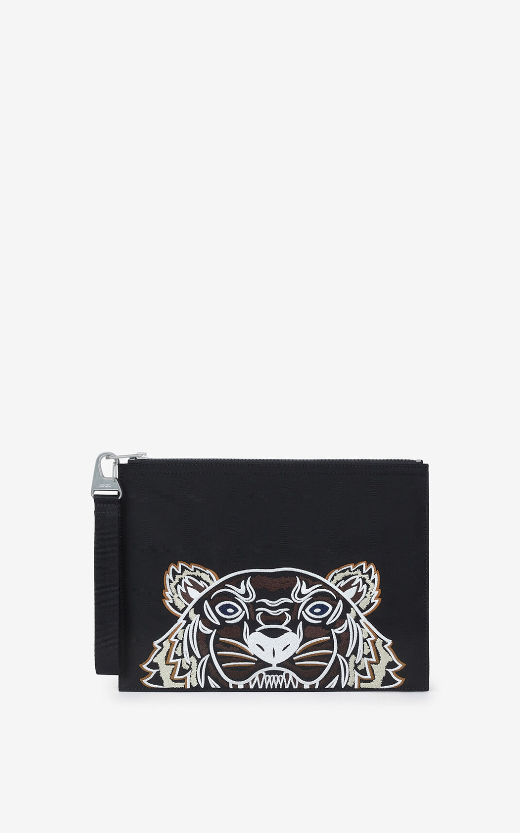 Kenzo Large canvas Kampus 虎 財布 レディース 黒 - ODJWUH610